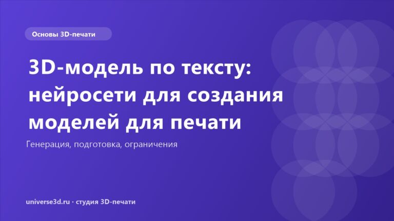 3D-модель по тексту: нейросети для создания моделей для печати