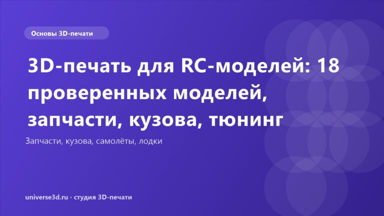3D-печать для RC-моделей: 18 проверенных моделей, запчасти, кузова, тюнинг
