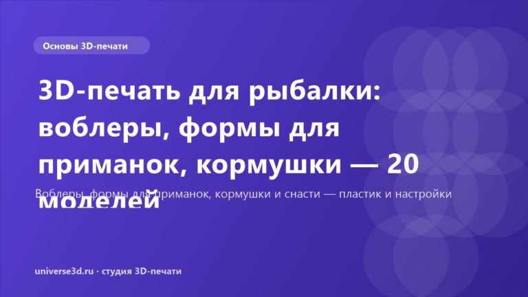 3D-печать для рыбалки: воблеры, формы для приманок, кормушки — 20 моделей