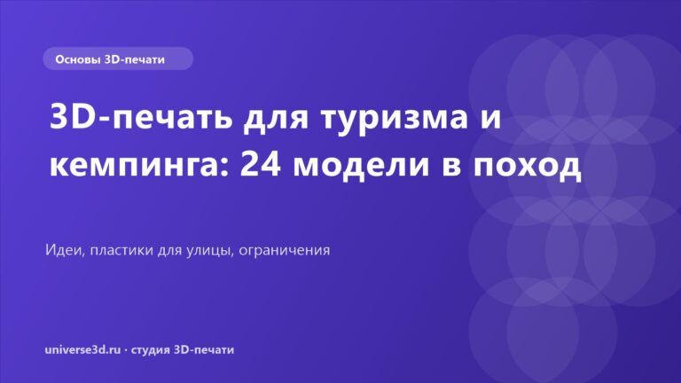 3D-печать для туризма и кемпинга: 24 модели в поход