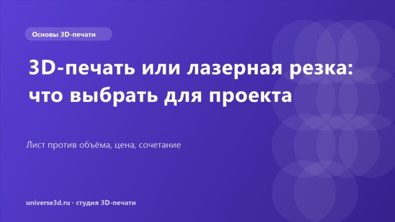 3D-печать или лазерная резка: что выбрать для проекта