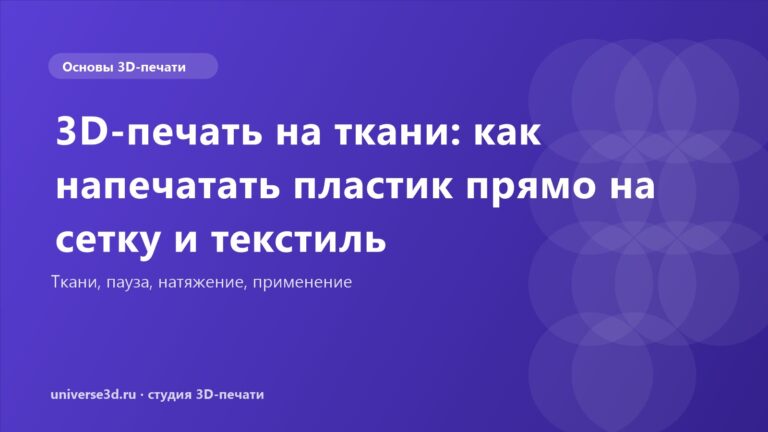 3D-печать на ткани: как напечатать пластик прямо на сетку и текстиль