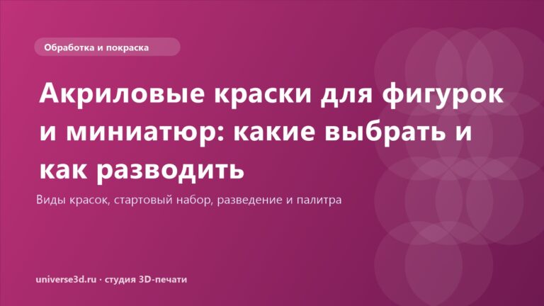 Акриловые краски для фигурок и миниатюр: какие выбрать и как разводить