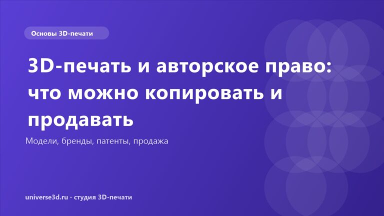 3D-печать и авторское право: что можно копировать и продавать