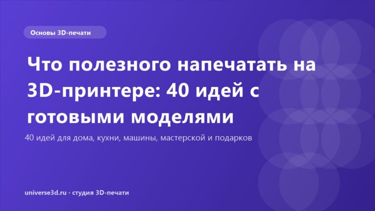 Что полезного напечатать на 3D-принтере: 40 идей с готовыми моделями