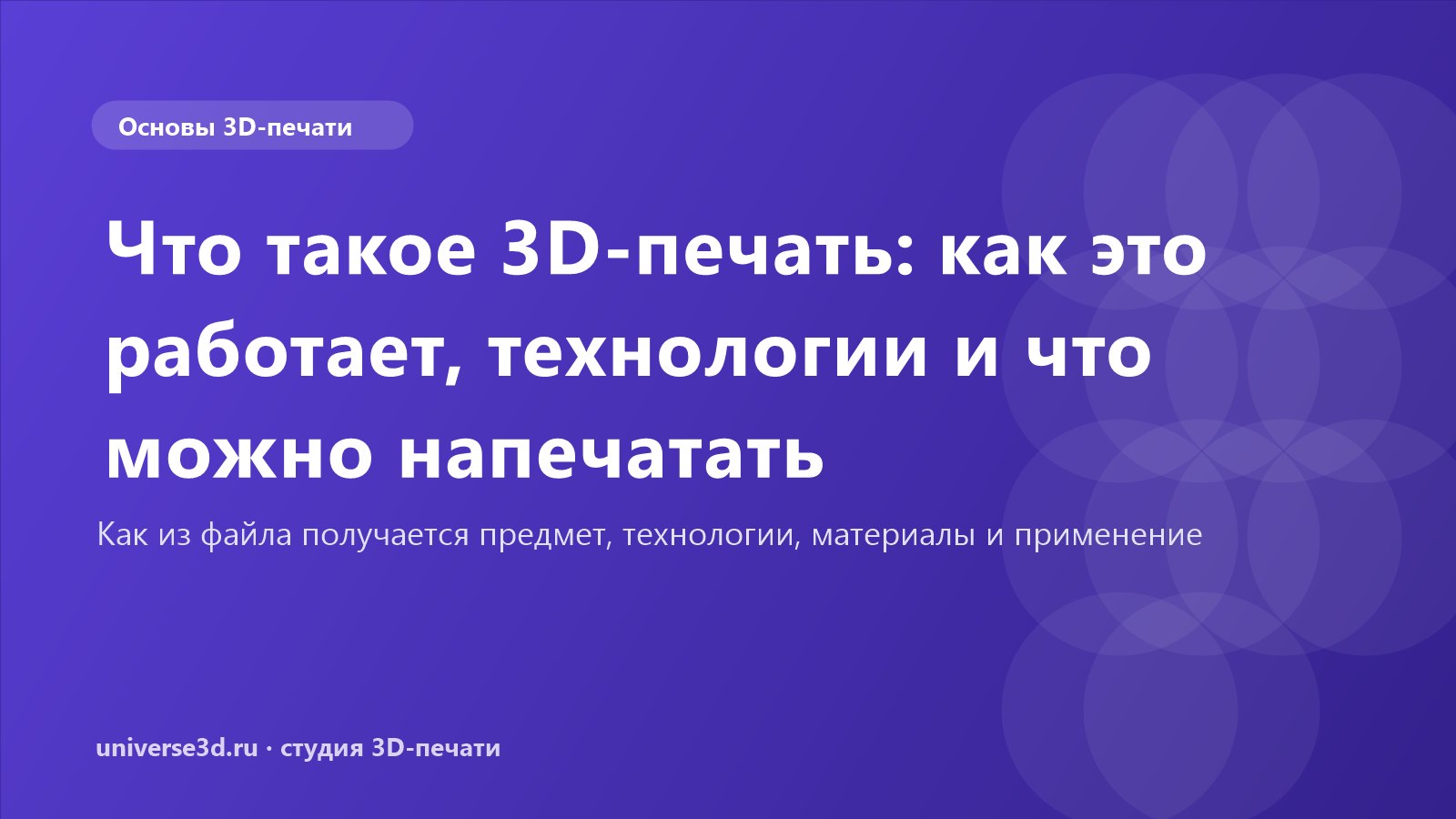 Что такое 3D-печать: как это работает, технологии и что можно напечатать