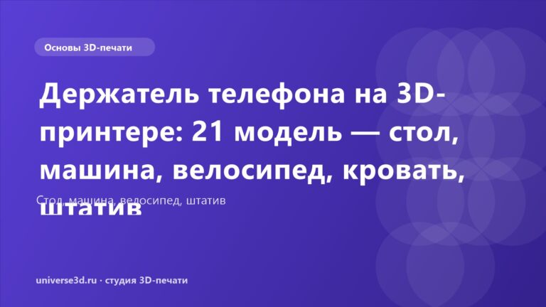 Держатель телефона на 3D-принтере: 21 модель — стол, машина, велосипед, кровать, штатив