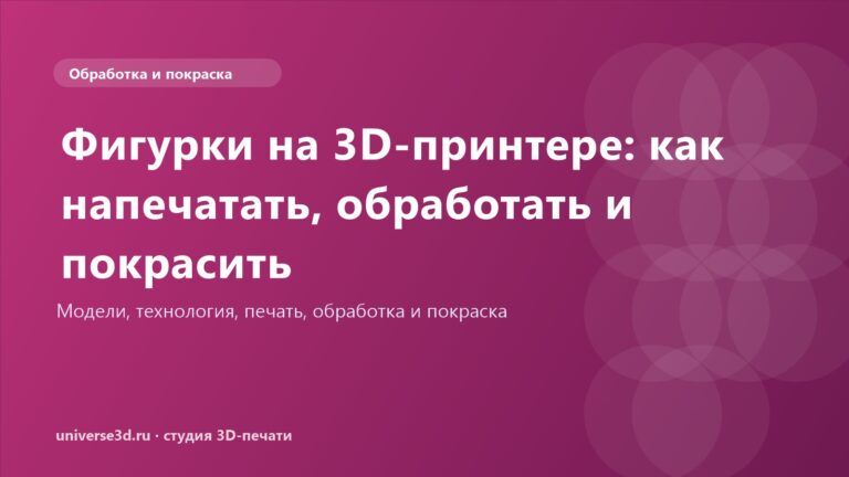 Фигурки на 3D-принтере: как напечатать, обработать и покрасить