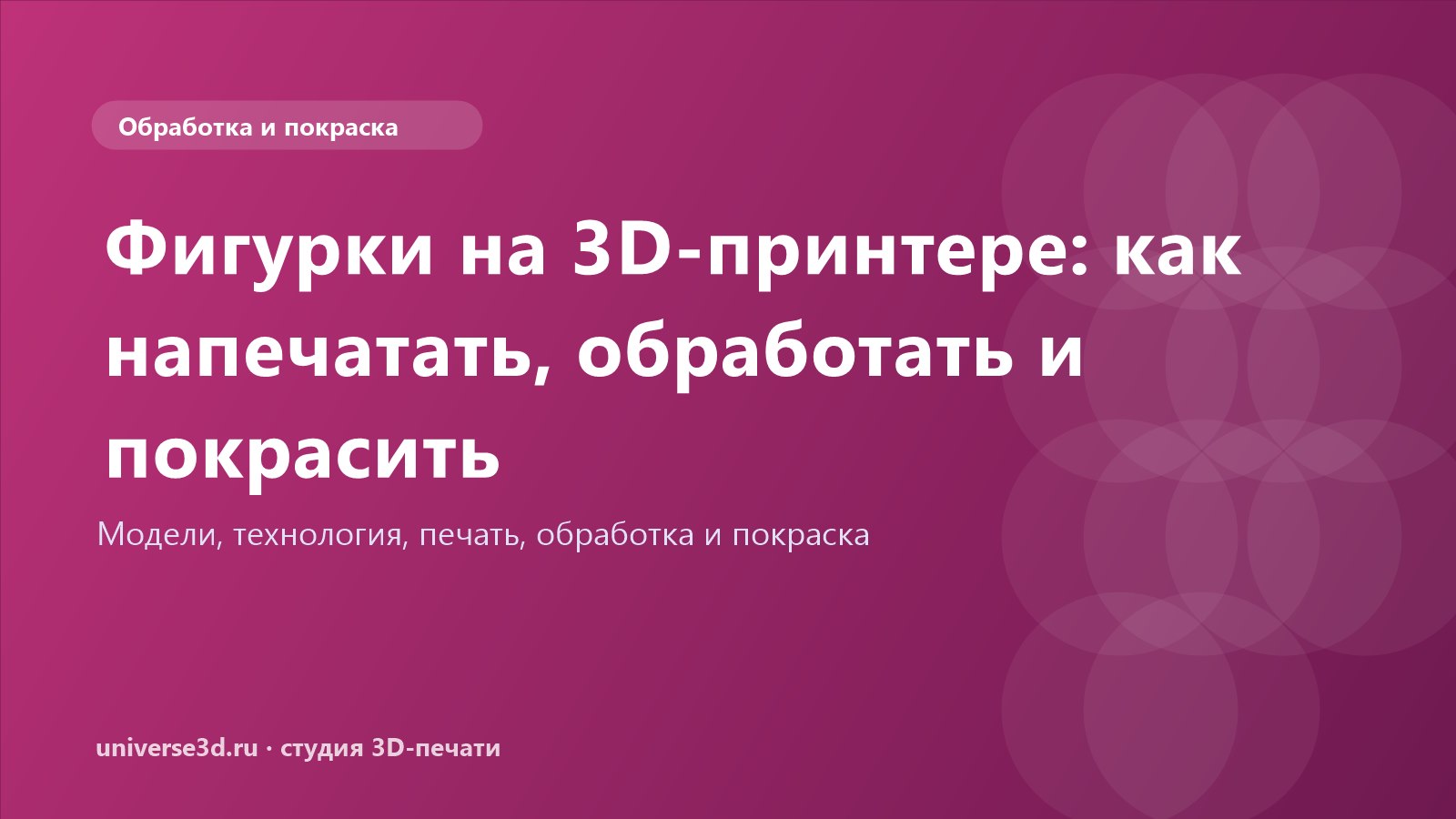 Фигурки на 3D-принтере: как напечатать, обработать и покрасить