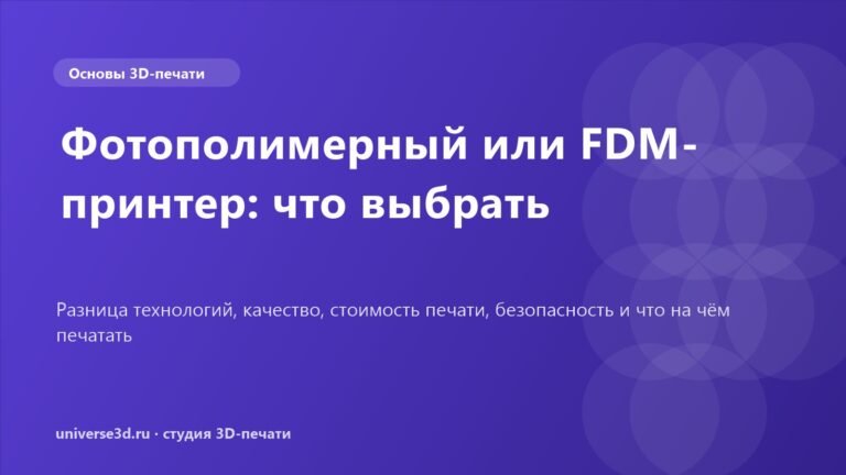 Фотополимерный или FDM-принтер: что выбрать