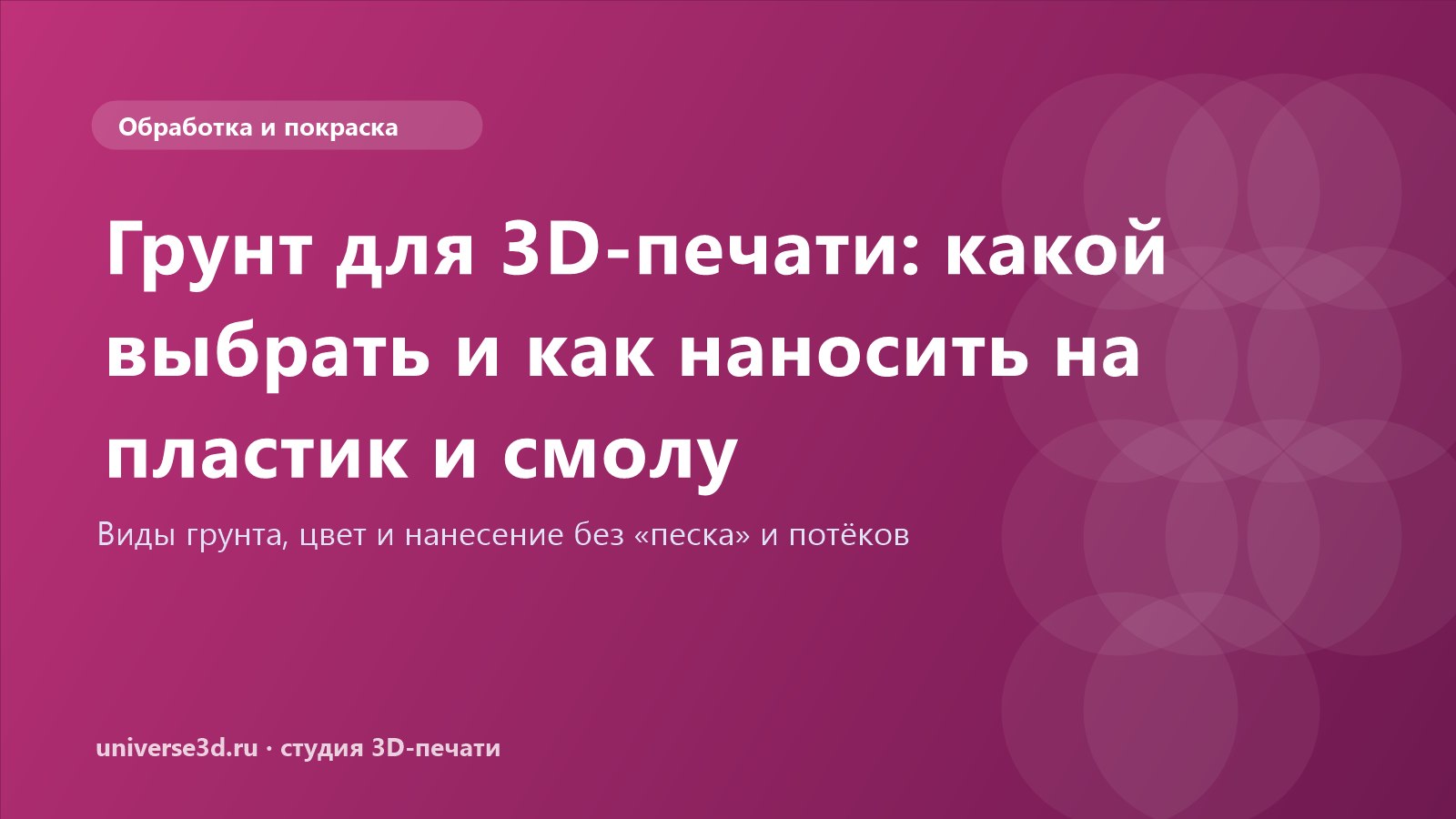 Грунт для 3D-печати: какой выбрать и как наносить на пластик и смолу