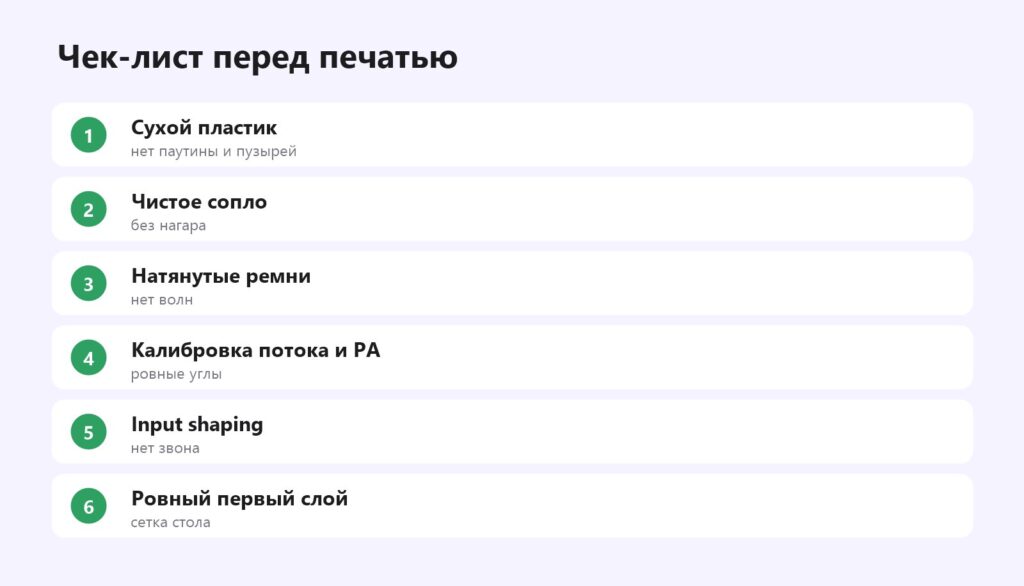 Чек-лист перед качественной 3D-печатью