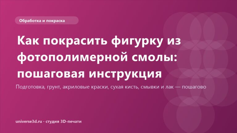 Как покрасить фигурку из фотополимерной смолы: пошаговая инструкция