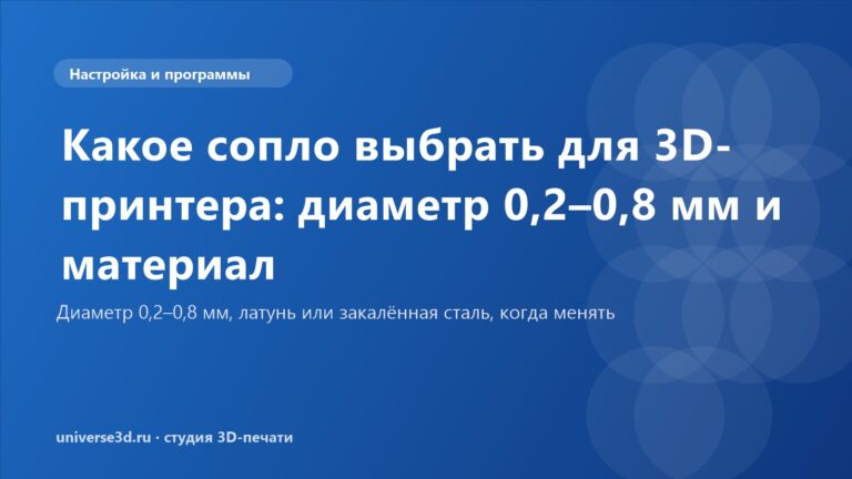 Какое сопло выбрать для 3D-принтера: диаметр 0,2–0,8 мм и материал