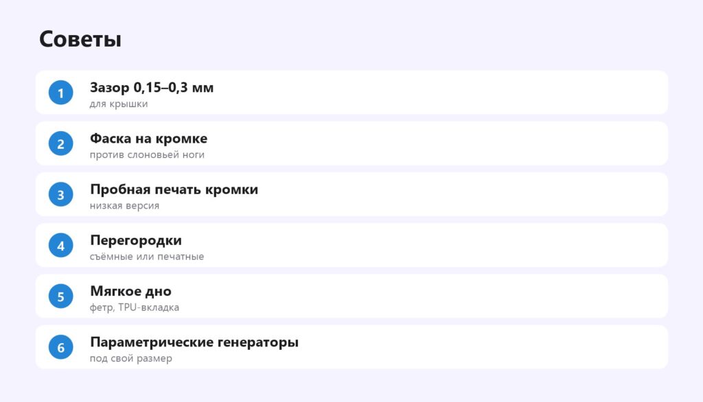 Советы по печати коробок и шкатулок