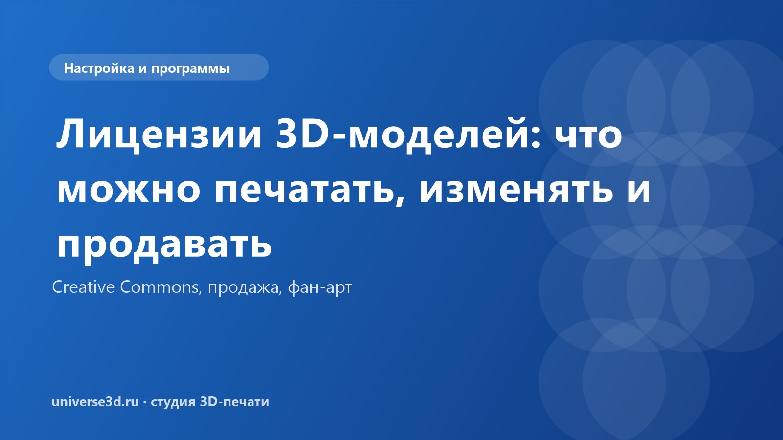 Лицензии 3D-моделей: что можно печатать, изменять и продавать