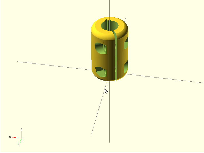 Параметрическая муфта в OpenSCAD
