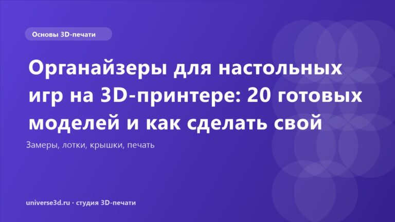 Органайзеры для настольных игр на 3D-принтере: 20 готовых моделей и как сделать свой