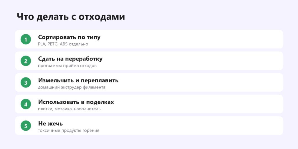 Что делать с отходами 3D-печати
