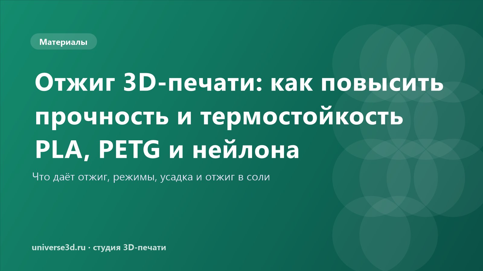 Отжиг 3D-печати: как повысить прочность и термостойкость PLA, PETG и нейлона