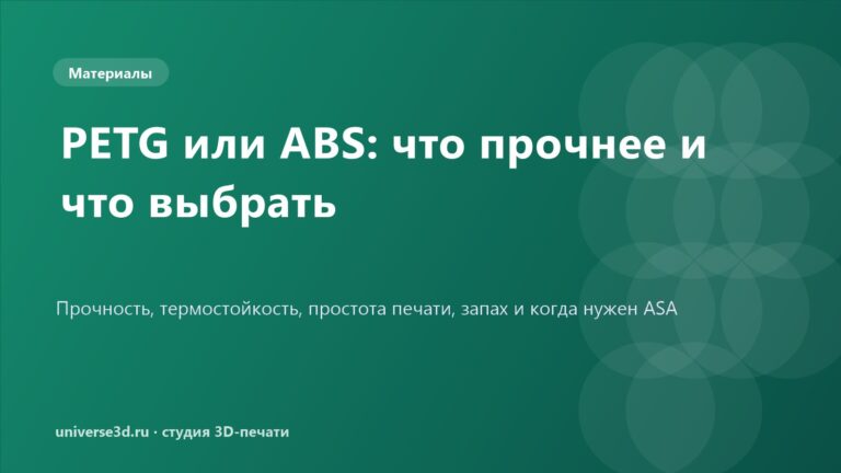 PETG или ABS: что прочнее и что выбрать
