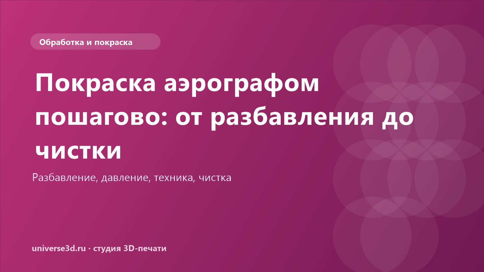 Покраска аэрографом пошагово: от разбавления до чистки