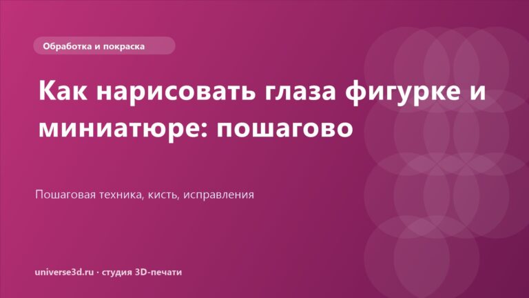 Как нарисовать глаза фигурке и миниатюре: пошагово