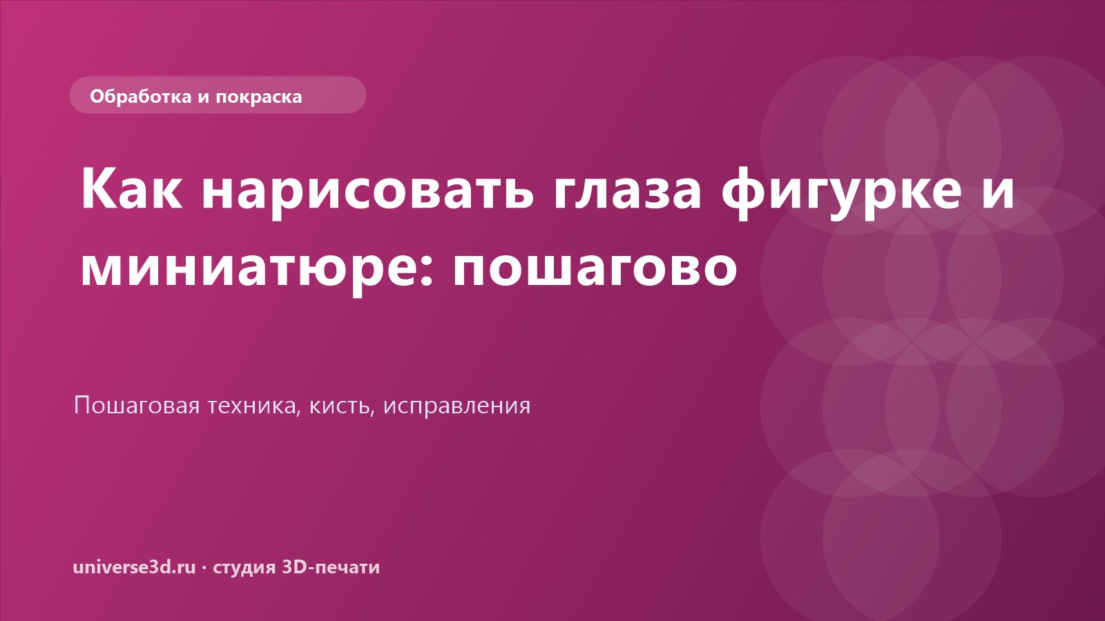 Как нарисовать глаза фигурке и миниатюре: пошагово