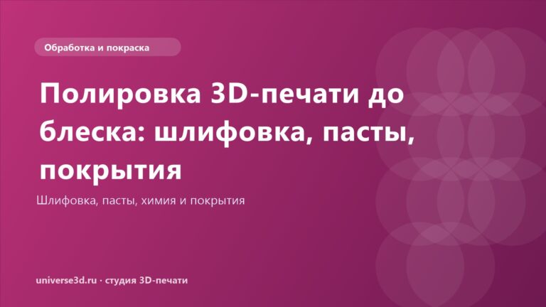 Полировка 3D-печати до блеска: шлифовка, пасты, покрытия