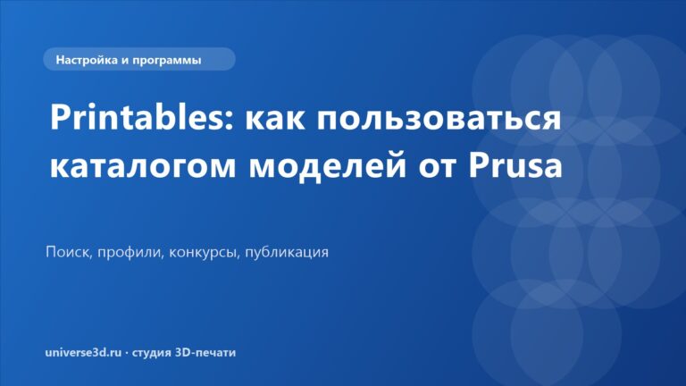 Printables: как пользоваться каталогом моделей от Prusa