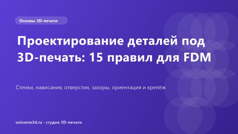 Проектирование деталей под 3D-печать: 15 правил для FDM