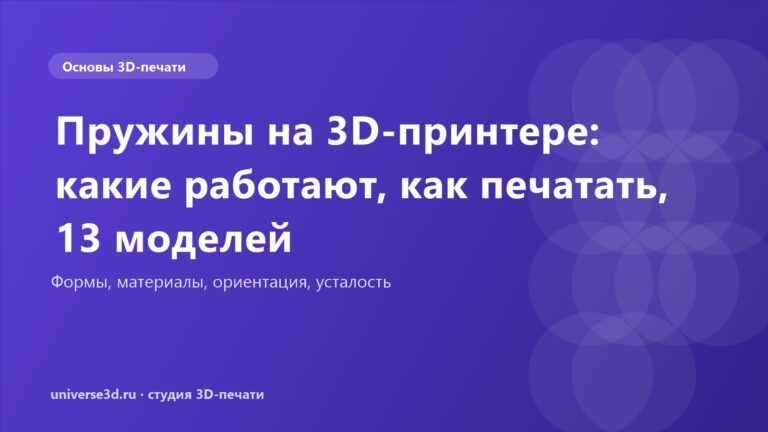 Пружины на 3D-принтере: какие работают, как печатать, 13 моделей