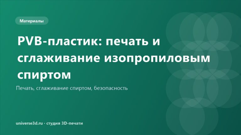 PVB-пластик: печать и сглаживание изопропиловым спиртом