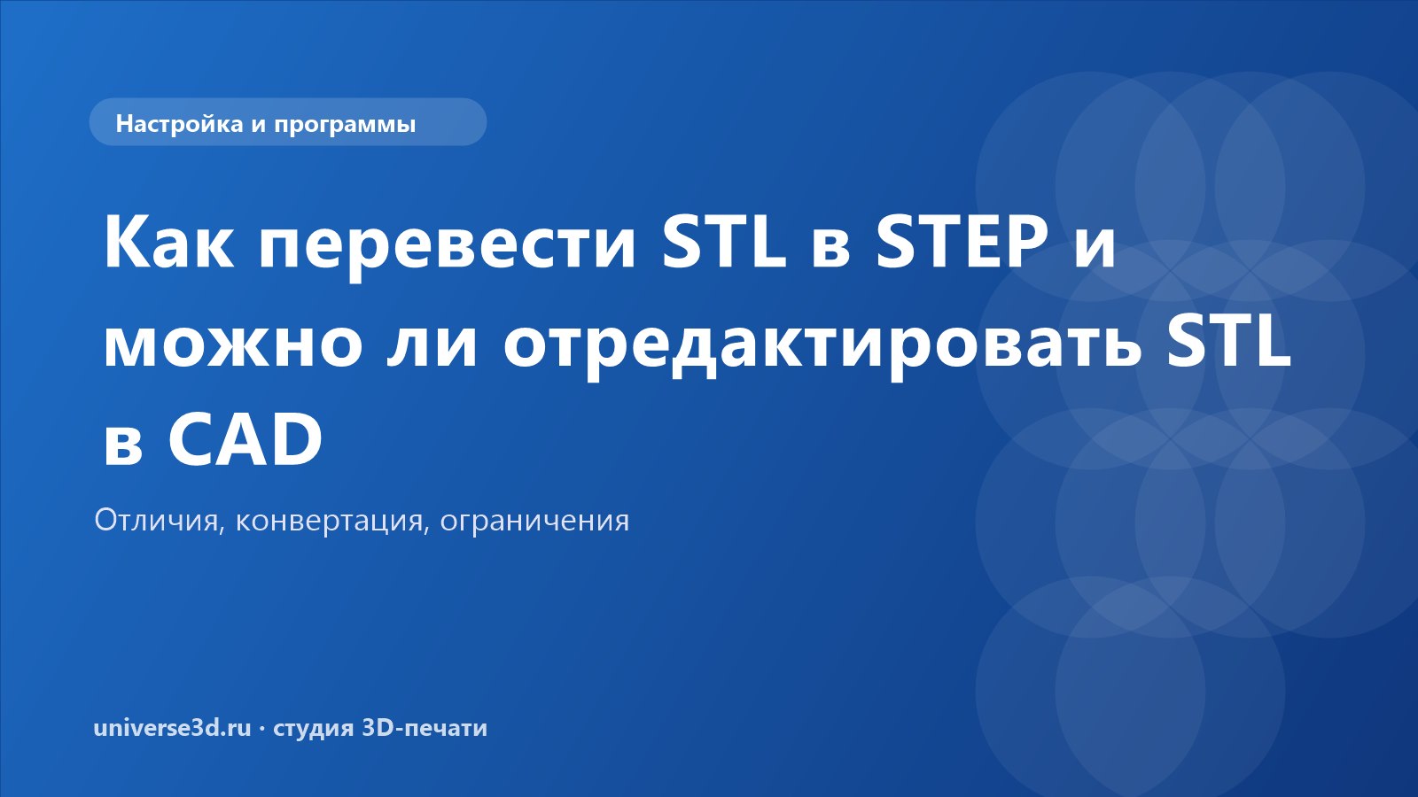 Как перевести STL в STEP и можно ли отредактировать STL в CAD