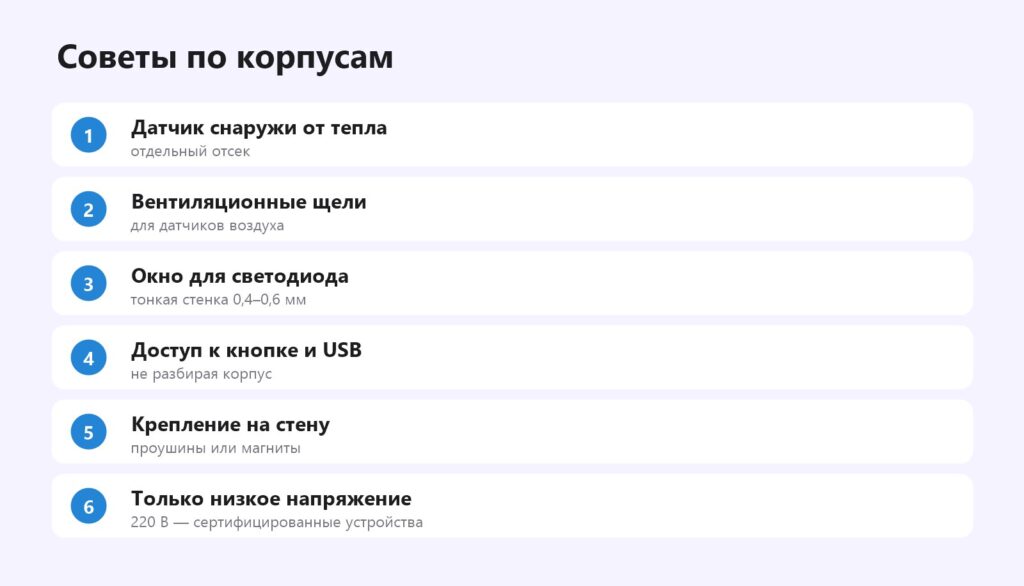 Советы по корпусам для умного дома