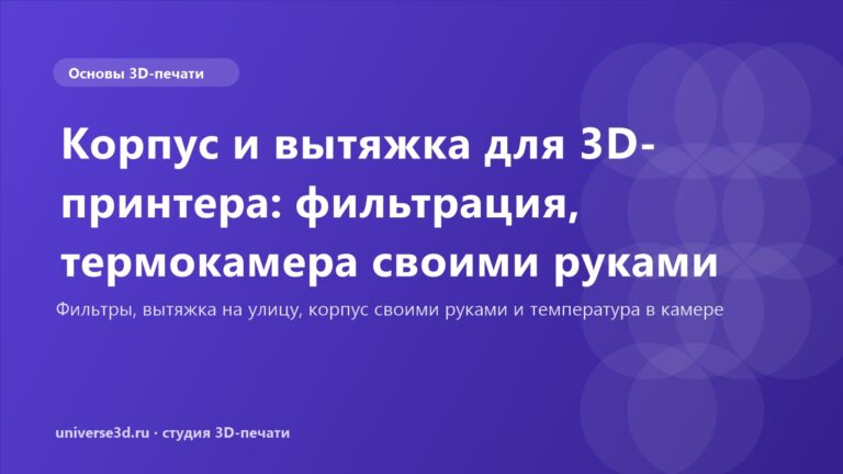 Корпус и вытяжка для 3D-принтера: фильтрация, термокамера своими руками