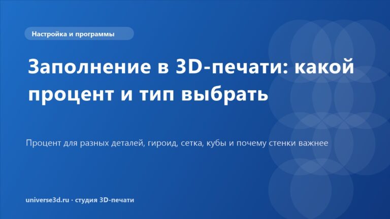 Заполнение в 3D-печати: какой процент и тип выбрать